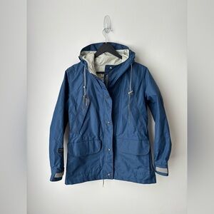 Vintage For West Gore-Tex Rain Jacket Blue Hooded Waterproof Shell Gorpcore